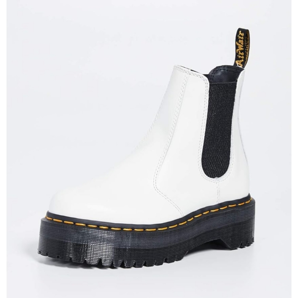 Dr. Martens White and Black Boots Size 8 - Picture 8 of 17